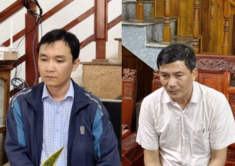 Hai bị can bị khởi tố đầu năm 2024. Hai bị can bị khởi tố đầu năm 2024.