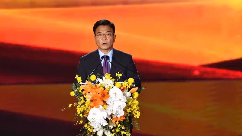 Phó Thủ tướng Chính phủ Lê Thành Long phát biểu. (Ảnh: Thanh Hà)
