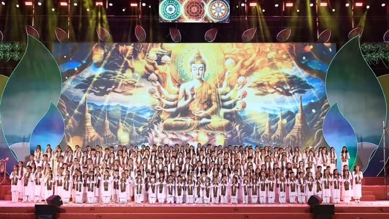 Chương trình giao lưu nghệ thuật Phật giáo với chủ đề Vesak thiêng liêng. (Ảnh: VESAK 2025) Chương trình giao lưu nghệ thuật Phật giáo với chủ đề Vesak thiêng liêng. (Ảnh: VESAK 2025)