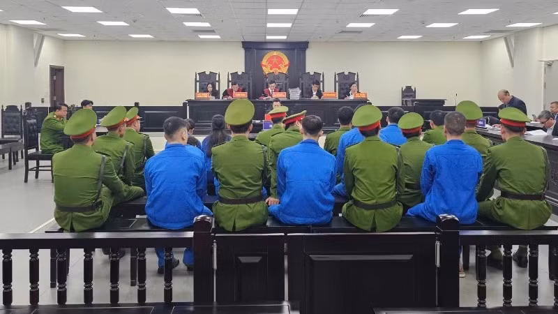 Phiên tòa xét xử vụ án mua bán trái phép chất ma túy tại Tòa án nhân dân thành phố Hà Nội. (Ảnh minh họa KHẢI HOÀN).