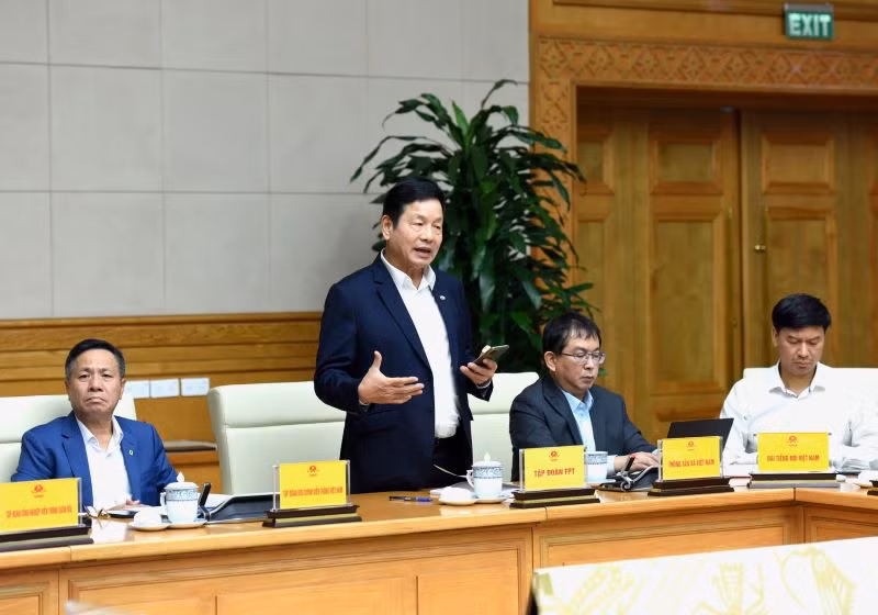 Ông Trương Gia Bình - Chủ tịch Hội đồng Quản trị FPT phát biểu. Ông Trương Gia Bình - Chủ tịch Hội đồng Quản trị FPT phát biểu.