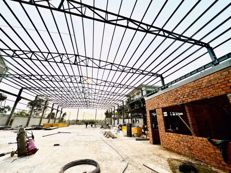 Công trình nhà xưởng hàng nghìn m2 xây dựng kiên cố của Công ty Tứ Hưng không có hồ sơ pháp lý, thi công trái phép là vi phạm pháp luật.
