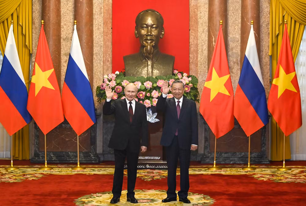 Chủ tịch nước Tô Lâm và Tổng thống Liên bang Nga Vladimir Putin.
