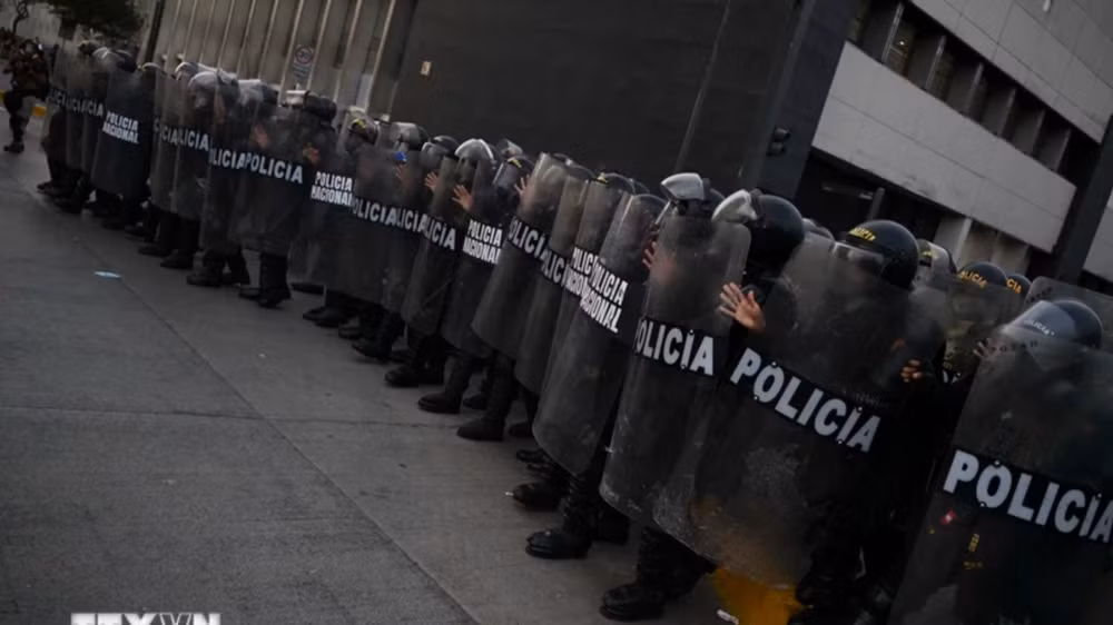 Cảnh sát Peru. (Ảnh: AFP/TTXVN)