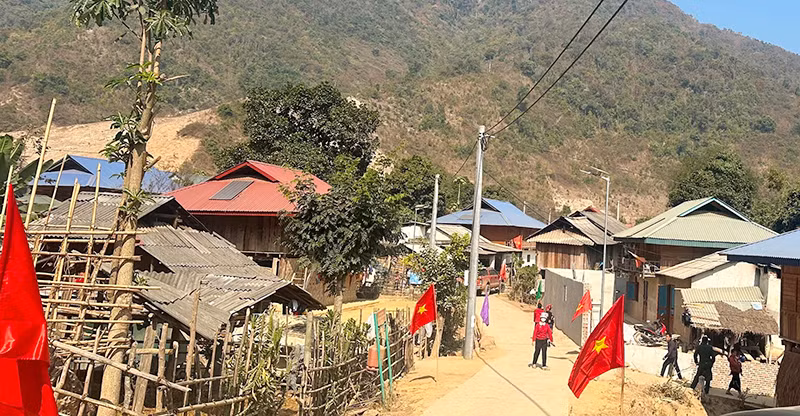 Một góc bản Xa Cuông hôm nay. Một góc bản Xa Cuông hôm nay.