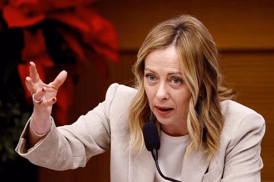 Thủ tướng Italia Giorgia Meloni tại cuộc họp báo ngày 4/1. Thủ tướng Italia Giorgia Meloni tại cuộc họp báo ngày 4/1.