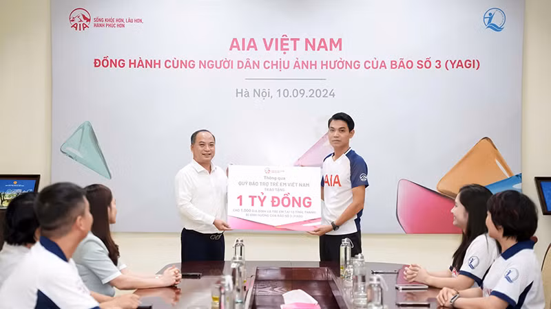 Một tỷ đồng hỗ trợ trẻ em và gia đình bị ảnh hưởng của bão số 3 