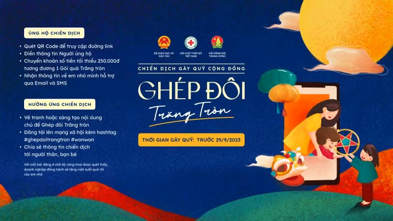 Chiến dịch gây quỹ cộng đồng "Ghép đôi trăng tròn". 