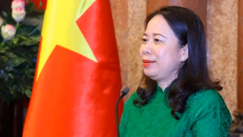 Phó Chủ tịch nước Võ Thị Ánh Xuân phát biểu tại buổi gặp mặt. Phó Chủ tịch nước Võ Thị Ánh Xuân phát biểu tại buổi gặp mặt.