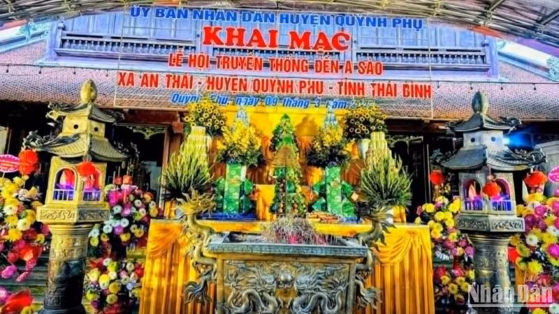Chương trình khai mạc Lễ hội đền A Sào được chính quyền địa phương tổ chức trang trọng.