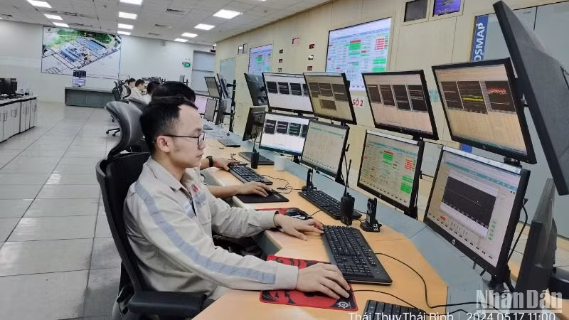 Phòng điều độ trung tâm tại Nhà máy Nhiệt điện Thái Bình 2.
