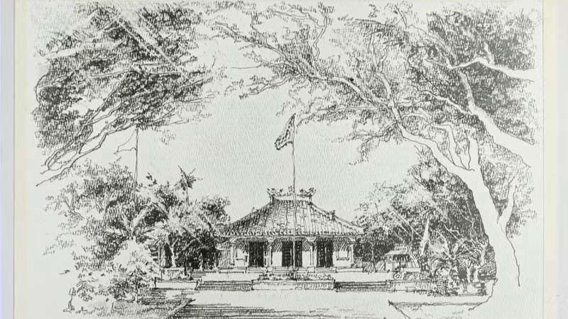 Tác phẩm "Đình làng Hương Trà" của tác giả Văn Viết Nam. Tác phẩm "Đình làng Hương Trà" của tác giả Văn Viết Nam.