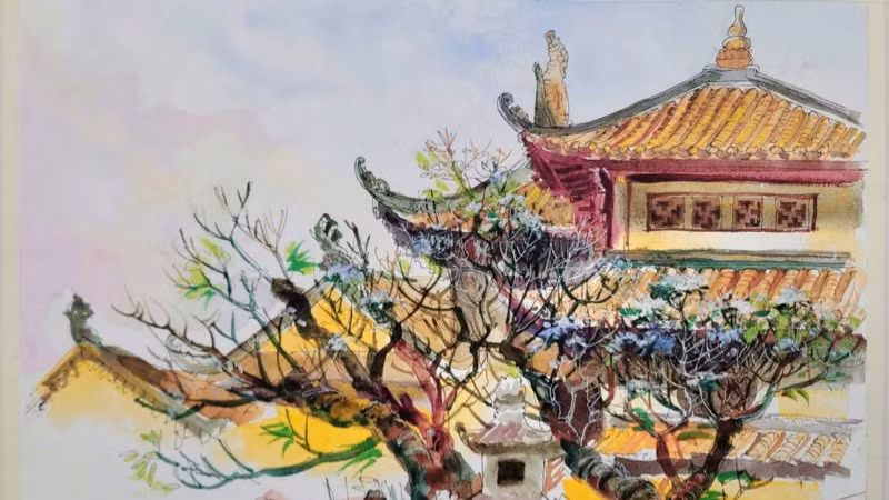 Tác phẩm "Góc Chùa Tịnh Độ" của tác giả Nguyễn Thanh Tùng. Tác phẩm "Góc Chùa Tịnh Độ" của tác giả Nguyễn Thanh Tùng.