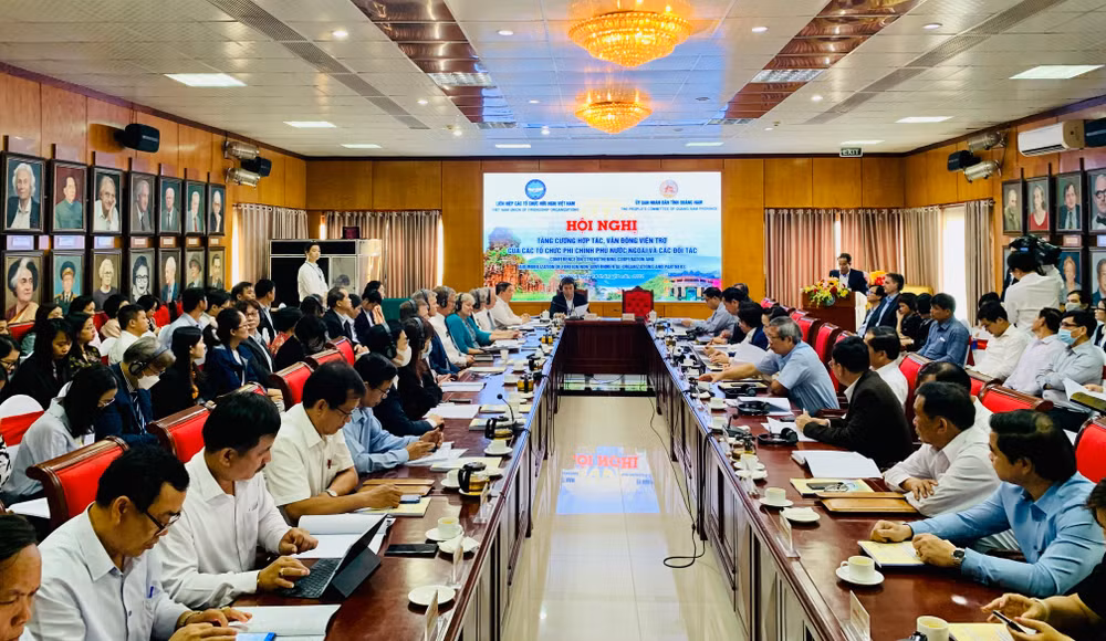 Đông đảo đại diện các tổ chức và đối tác nước ngoài dự hội nghị.