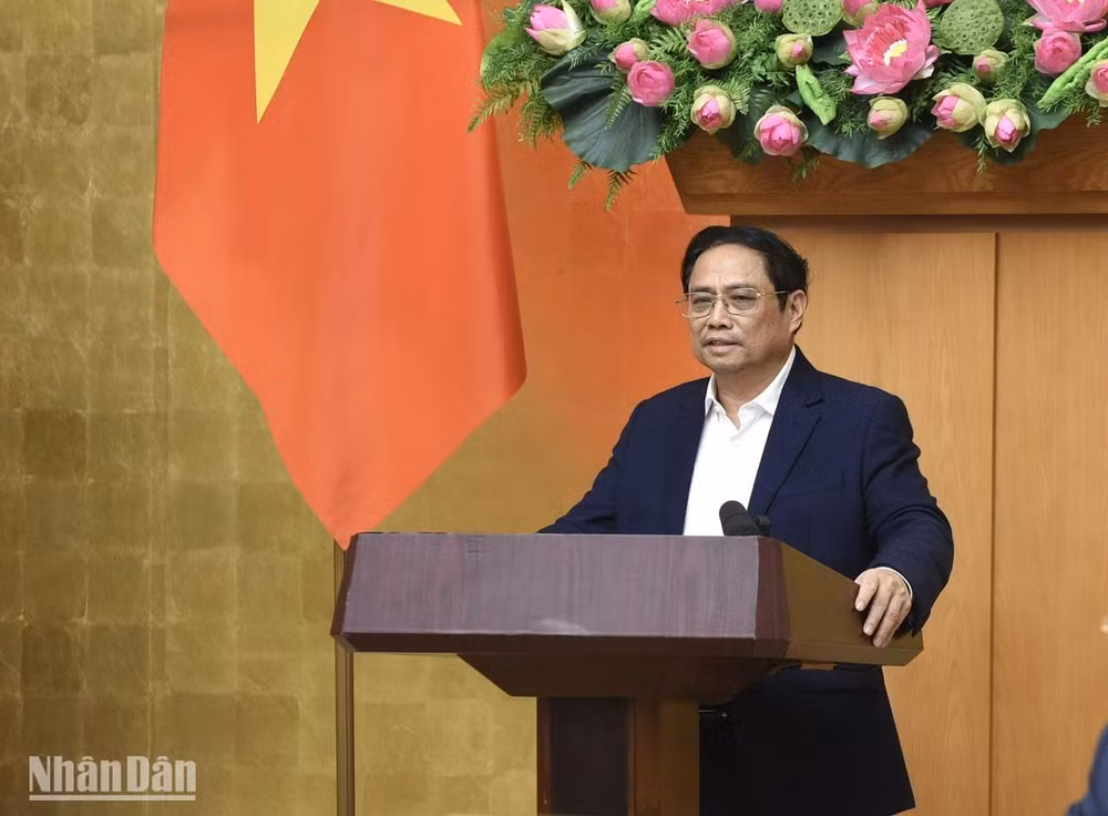 Thủ tướng Phạm Minh Chính phát biểu kết luận. Thủ tướng Phạm Minh Chính phát biểu kết luận.