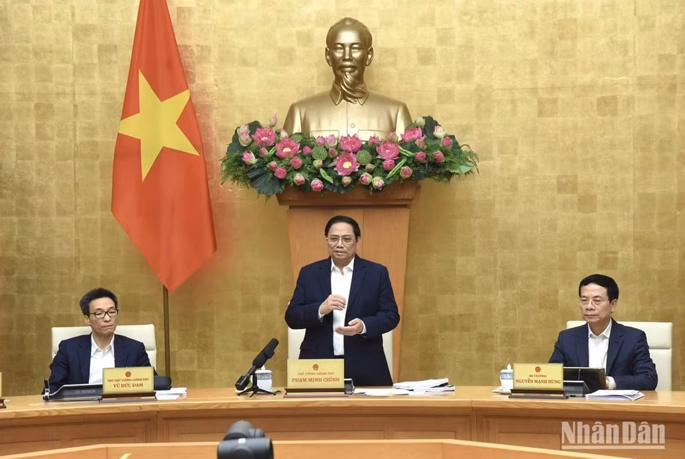 Thủ tướng Phạm Minh Chính phát biểu khai mạc hội nghị. Thủ tướng Phạm Minh Chính phát biểu khai mạc hội nghị.