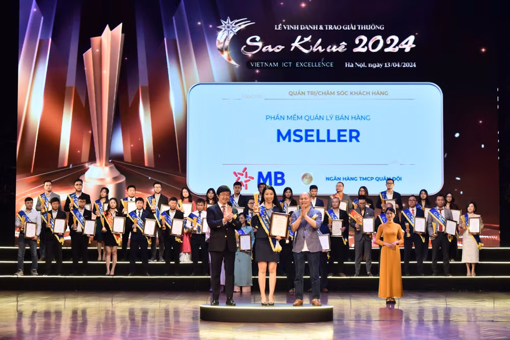 Phần mềm quản lý bán hàng mSeller đã được vinh danh tại giải thưởng Sao Khuê 2024. Ảnh: MB
