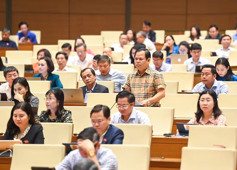 Đại biểu Nguyễn Duy Thanh (đoàn Cà Mau). Ảnh: Duy Linh