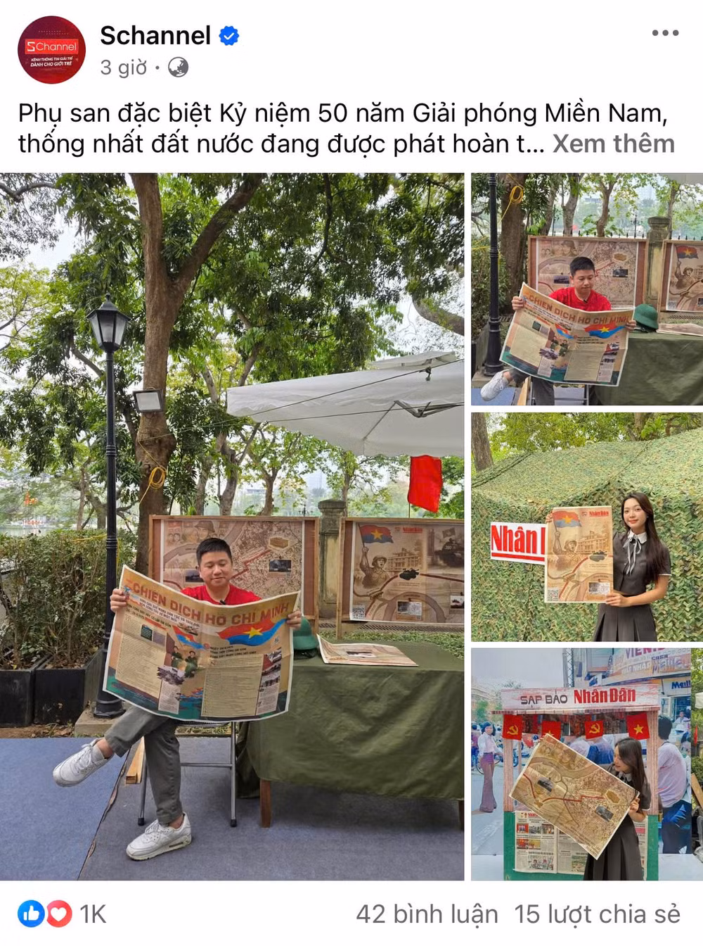 Bài đăng của Schannel về phụ san Báo Nhân Dân sau hơn ba giờ đăng tải. Bài đăng của Schannel về phụ san Báo Nhân Dân sau hơn ba giờ đăng tải.