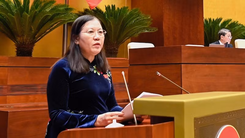 Chủ nhiệm Ủy ban Tư pháp Lê Thị Nga. Ảnh: Duy Linh