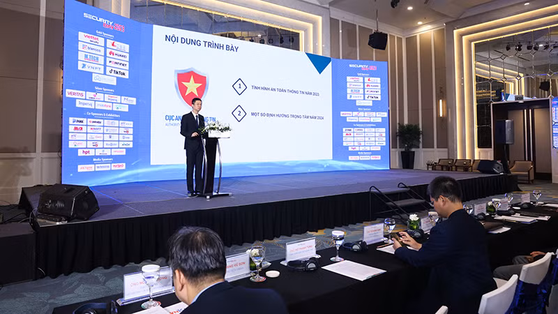 Phó Cục trưởng phụ trách Cục An toàn thông tin Trần Đăng Khoa. (Ảnh: Minh Sơn)