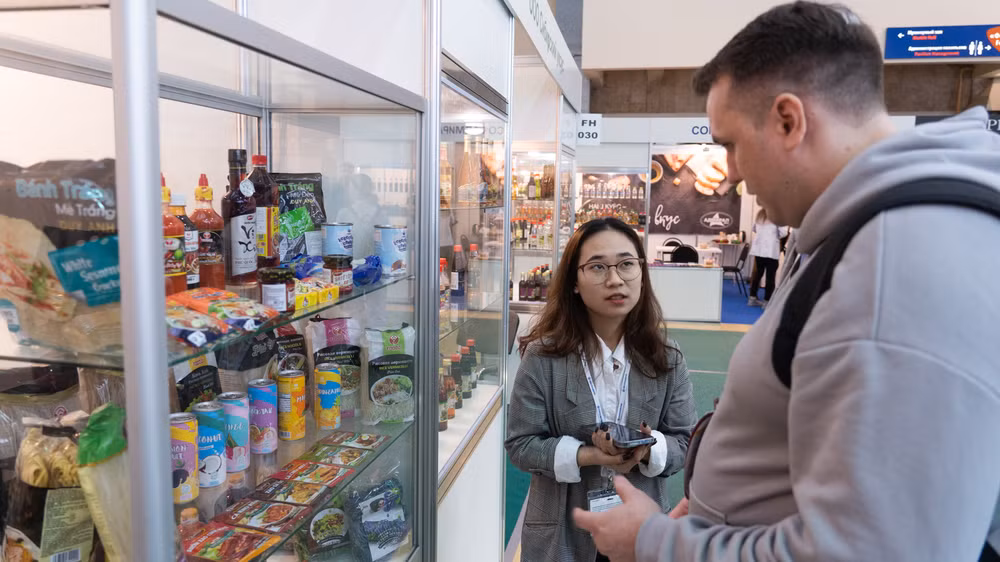 Gian hàng của Công ty Foodzone tại triển lãm. Gian hàng của Công ty Foodzone tại triển lãm.