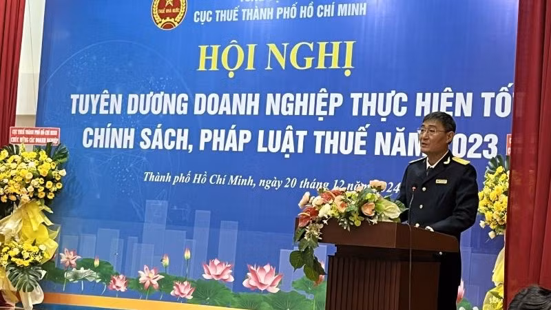 Ông Nguyễn Nam Bình, Cục trưởng Cục Thuế Thành phố Hồ Chí Minh phát biểu.