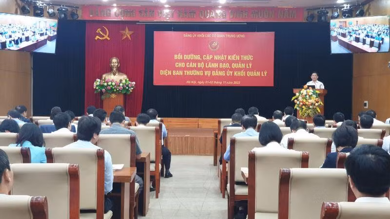 Lớp bồi dưỡng cập nhật kiến thức cho cán bộ lãnh đạo, quản lý trong các cơ quan Trung ương.