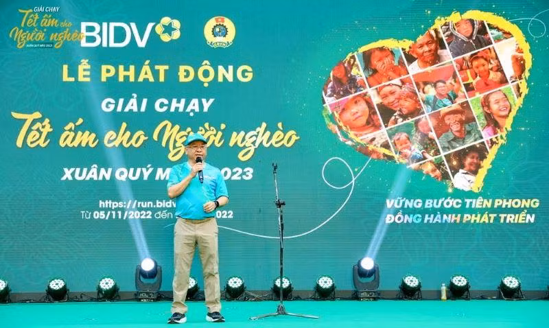 Lễ phát động Giải chạy thiện nguyện online “BIDVRUN - Tết ấm cho người nghèo Xuân Quý Mão 2023”.