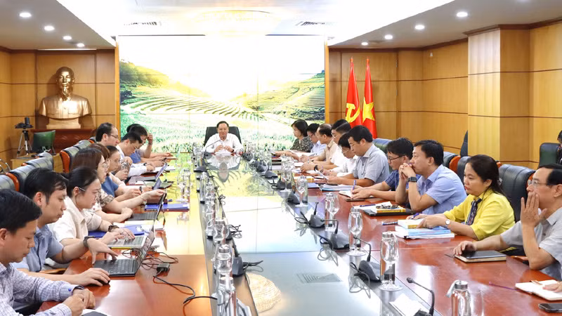 Thứ trưởng Lê Minh Ngân làm việc với các đơn vị trực thuộc Bộ Tài nguyên và Môi trường về việc triển khai thi hành Luật Đất đai năm 2024