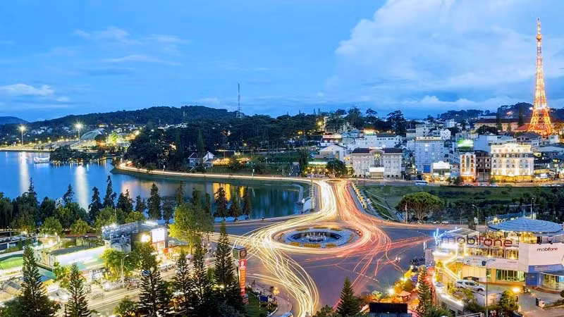 Khu vực trung tâm phố núi Đà Lạt.