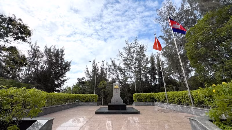Cột mốc 314 đánh dấu tình hữu nghị hai nước Việt Nam-Campuchia.