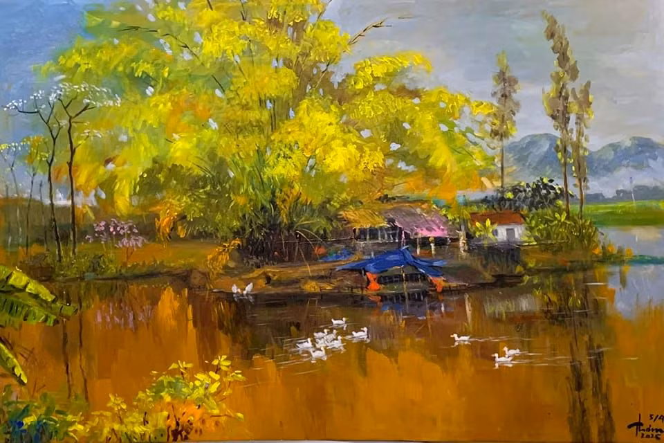 Tác phẩm "Chuồng vịt" vừa được nhà sưu tập tại Thành phố Hồ Chí Minh đặt mua trước thềm triển lãm.