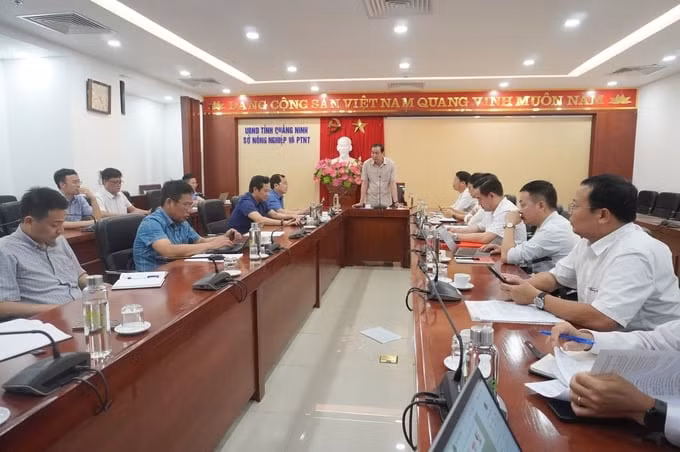 Buổi tổng kết đánh giá về "Hội nghị phát triển bền vững nuôi biển - Nhìn từ Quảng Ninh" diễn ra chiều 5/4 tại Quảng Ninh. Ảnh: Hồng Thắm.