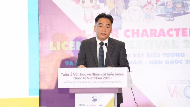 Phó Chủ tịch Ủy ban nhân dân tỉnh Bình Dương Nguyễn Lộc Hà phát biểu ý kiến tại chương trình.