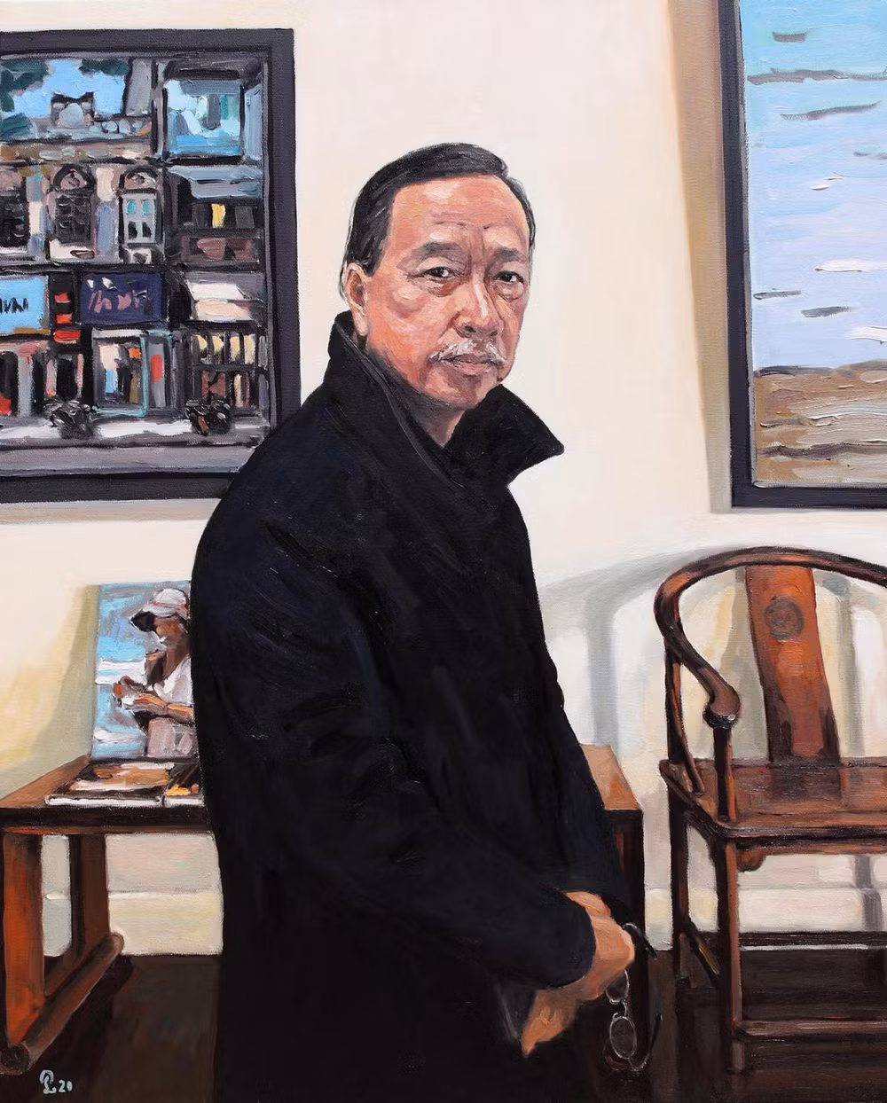 Họa sỹ trong studio - Sơn dầu trên vải