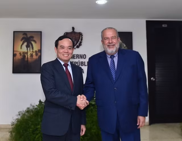 Phó Thủ tướng Chính phủ Trần Lưu Quang hội kiến Thủ tướng Cuba Manuel Marrero Cruz - Ảnh: VGP Phó Thủ tướng Chính phủ Trần Lưu Quang hội kiến Thủ tướng Cuba Manuel Marrero Cruz - Ảnh: VGP