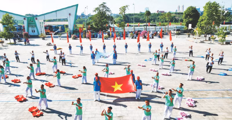 Một tiết mục tham gia hội thi.