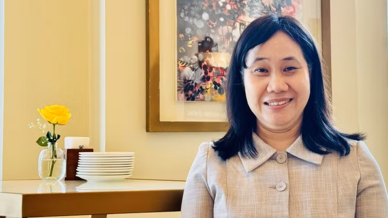 Bà Nguyễn Thị Hương, Cục trưởng Cục Thống kê. (Ảnh: HNV)