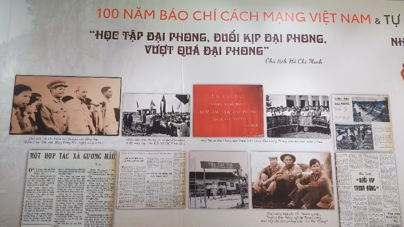 Những bài báo Bác Hồ và các đồng chí lãnh đạo Đảng, Nhà nước viết về Hợp tác xã Đại Phong (Quảng Bình) được lưu giữ cẩn thận, nay được đưa ra giới thiệu với công chúng.