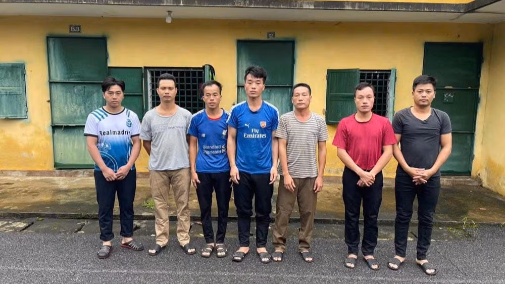 Các đối tượng bị bắt giữ vì hành vi phá rừng quốc gia.