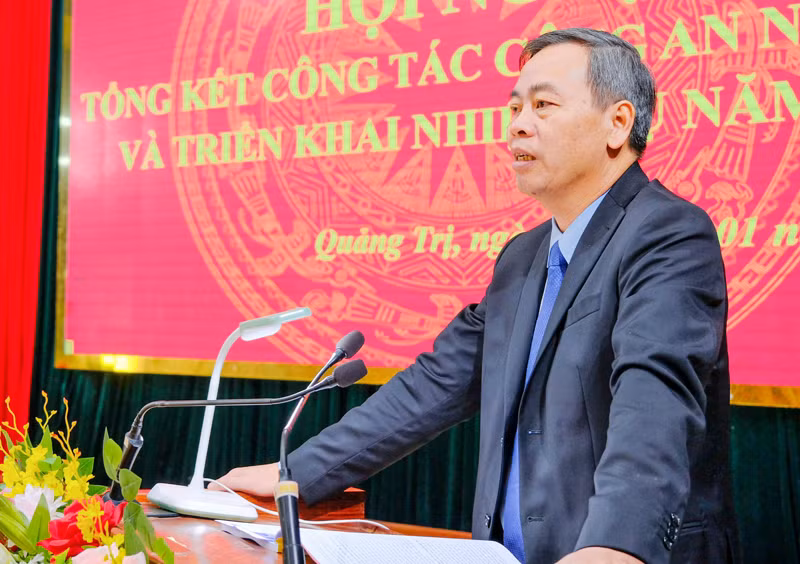 Phó Bí thư Thường trực Tỉnh ủy, Chủ tịch Hội đồng nhân dân tỉnh Nguyễn Đăng Quang phát biểu chỉ đạo tại hội nghị.