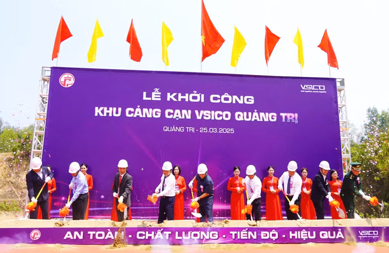Nghi thức khởi công Khu cảng cạn Vsico Quảng Trị.