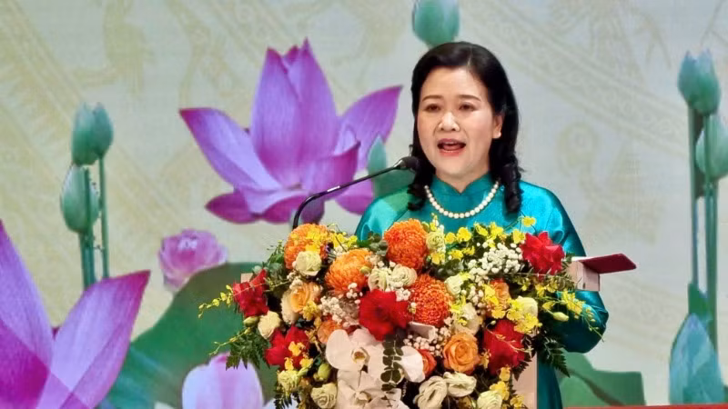 Đồng chí Bùi Mai Hoa, Trưởng Ban Tuyên giáo Tỉnh ủy Ninh Bình.