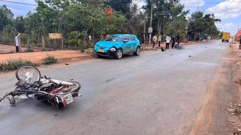 Hiện trường vụ tai nạn.