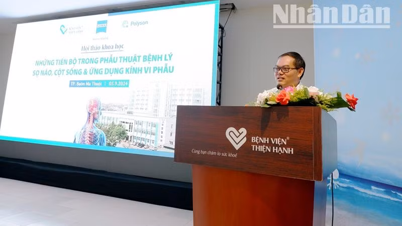 Tiến sĩ, bác sĩ Nguyễn Hữu Vũ Quang, Phó Giám đốc Sở Y tế Đắk Lắk bày tỏ sự tin tưởng, hy vọng rằng sẽ tiếp tục chứng kiến nhiều bước đột phá mới của Bệnh viện đa khoa Thiện Hạnh trong thời gian tới, để đồng hành cùng khối y tế công chăm lo sức khỏe tốt nhất cho nhân dân trên địa bàn tỉnh. Tiến sĩ, bác sĩ Nguyễn Hữu Vũ Quang, Phó Giám đốc Sở Y tế Đắk Lắk bày tỏ sự tin tưởng, hy vọng rằng sẽ tiếp tục chứng kiến nhiều bước đột phá mới của Bệnh viện đa khoa Thiện Hạnh trong thời gian tới, để đồng hành cùng khối y tế công chăm lo sức khỏe tốt nhất cho nhân dân trên địa bàn tỉnh.
