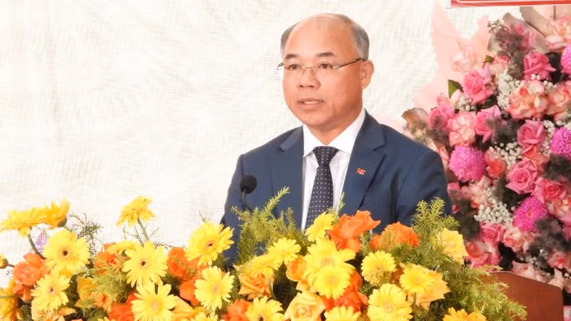 Phó Chủ tịch Ủy ban nhân dân tỉnh Đắk Lắk Trương Công Thái phát biểu tại buổi lễ. Phó Chủ tịch Ủy ban nhân dân tỉnh Đắk Lắk Trương Công Thái phát biểu tại buổi lễ.