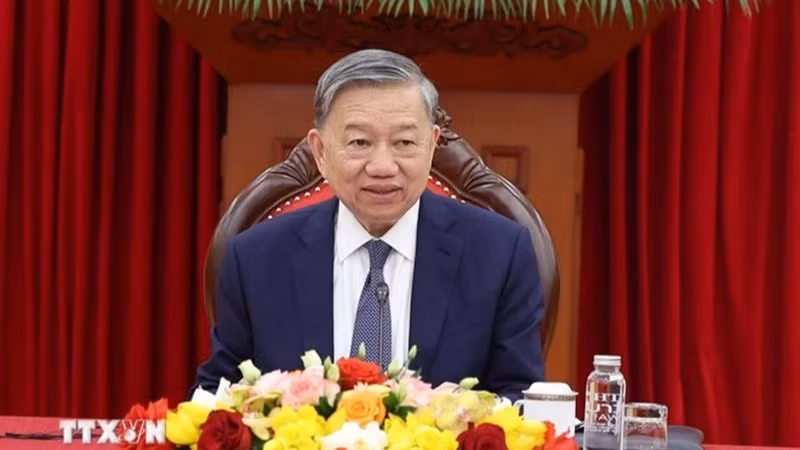 Tổng Bí thư Tô Lâm điện đàm với Chủ tịch Hội đồng châu Âu Antonio Costa. (Ảnh: Thống Nhất/TTXVN)