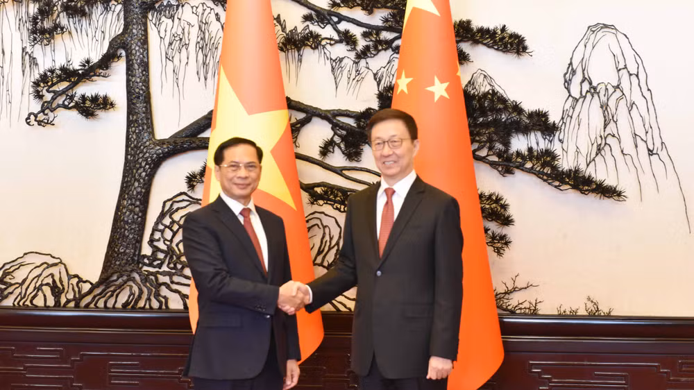 Phó Thủ tướng Bùi Thanh Sơn hội kiến Phó Chủ tịch Trung Quốc Hàn Chính.