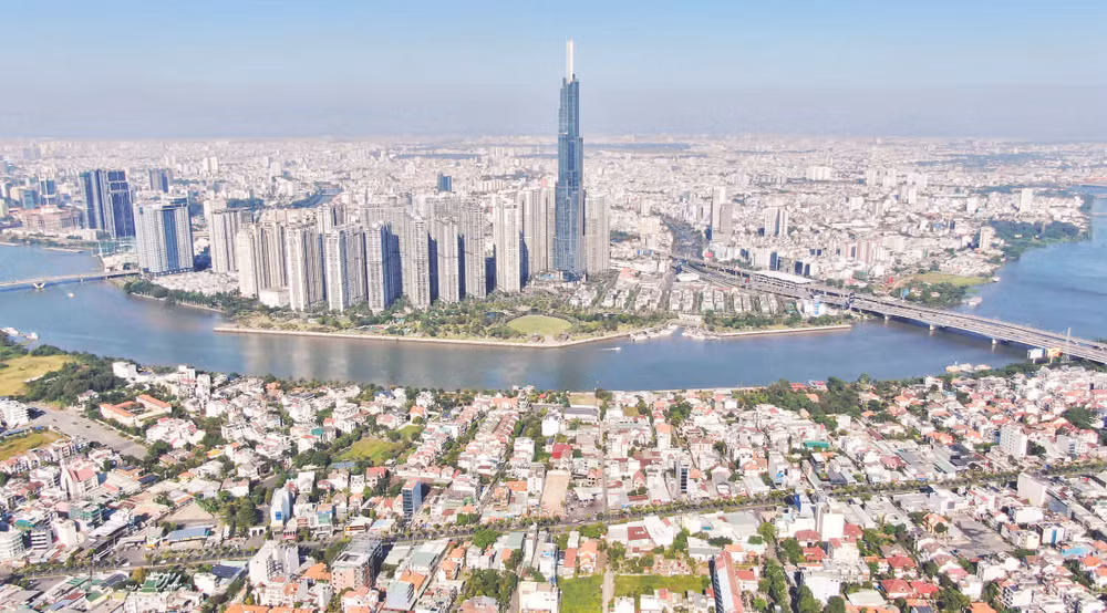 Một góc đô thị Thành phố Hồ Chí Minh hôm nay. (Ảnh: Thế Anh) 